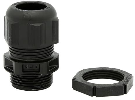 Wiska 99705 GLP25 Black M25 Sprint Cable Gland, Pack of 10, Clamping Range 9-17mm,
