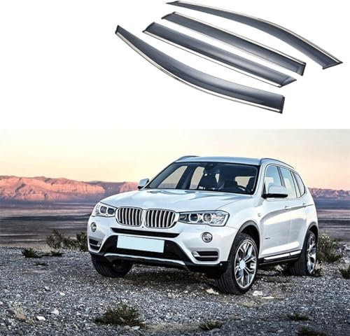 XieBin Windabweiser für BMW X3 F25 2011-2017, Autofenster Regenschutz Regenabweiser Schutz Vor Wind Und Regen Passend Aerodynamisch