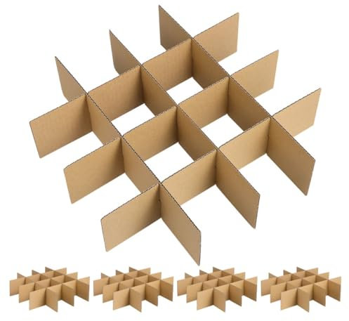 Ciieeo Versandkarton-teilerboxen 5er-pack Kartonteiler Einfache Montage Umzugskartons Verpackungsset Glaswaren-verpackungskartons