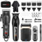 HIENA PRO Profi Haarschneidemaschinen-Set für Männer, Schnurloses Haarschneider, Folienrasierer, Barttrimmer, Nasentrimmer Komplettes Set, Elektrischer Haarschneide-Kit mit 7 Führungskamm (212 Set)