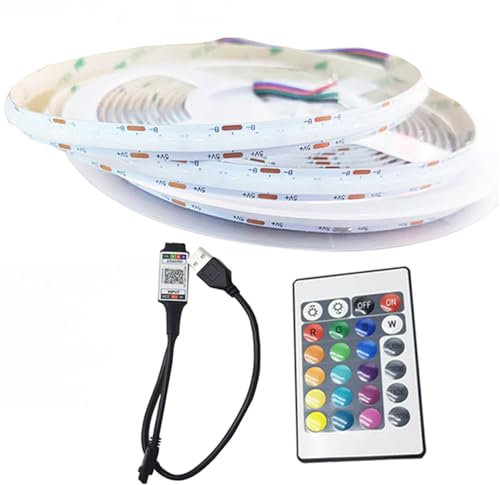 5V USB RGB COB LED Streifen 1M Rgb COB LED band mit 24key Bluetooth Smart APP Controller und Fernbedienung für Home Dekoration Beleuchtung Schlafzimmer,Party DIY Dekoration