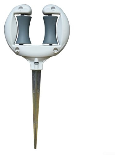 Pali guida per tubo da giardino, efficace supporto in metallo per migliorare l'efficienza di irrigazione (bianco)