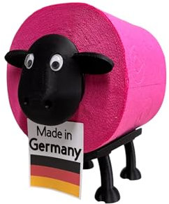 CADOVATION – Für ALLE Rollengrößen geeignet – Toilettenpapierhalter Schaf – Klorollenhalterung aus Biokunststoff – Lustige Badezimmer Deko – 1er Set – Made in Germany
