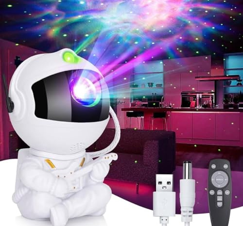 422 Store Astronaut Galaxy Projector Night Light with Remote Control – Classic Design (Guitar White)