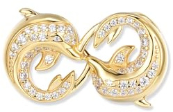 Seinerzeit FLORA & FAUNA Crystal Delfin Infinity Anhänger