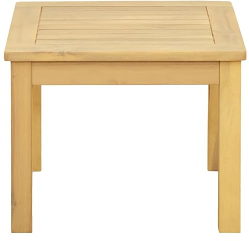 QZZCED Couchtisch Helles Akazienholz 45 x 45 x 36 cm Massivholz Akazie, Beistelltisch Akazie für Garten und Wohnraum, Stabiler Gartentisch Massivholz mit natürlicher Maserung