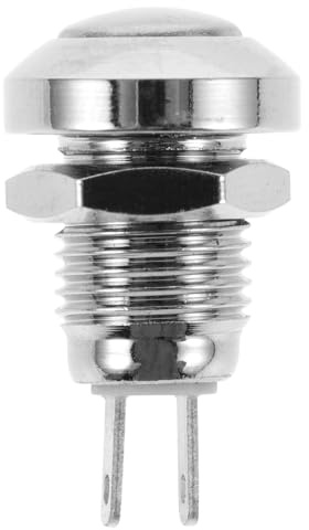 Veemoon Botón Pulsador Puerta Autoreset Acero Inoxidable para Timbre Acceso Sistema Eléctrico