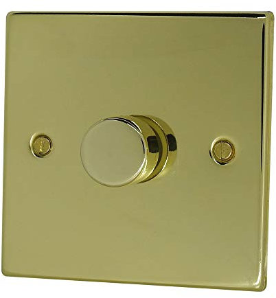 Discount Electrix 1 Gang 2 Way 250 Watt Dimmer Switch Polished Brass Finish