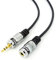 AKORD 3.5mm Jack Plug to 3.5mm Jack Socket Gold-Plated Connectors Headphone Extension Cable (1 Metre)