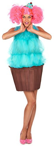 Generique Süsses Cupcake Damenkostüm Törtchen türkis-braun Einheitsgröße