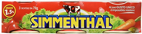 Simmenthal - Piatto pronto di carni bovine in gelatina vegetale, 1,5% di grassi - 4 confezioni da 3 scatole da 70 g [840 g, 12 scatole]