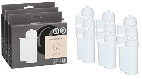 Seltino 9X Filterpatrone Primo - Ersatzfilter für Brita Intenza* 467873 TZ70003, für Espressovollautomaten Bosch, Neff, Siemens, Gaggenau... (3X 3er Pack!)