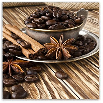 Styler GL011 Glasbild, Glas, Braun, 0.4 x 30 x 30 cm