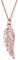 Elli Women's 925 Sterling Silver Rose Gold Wing Feather Pendant Necklace - 45cm length