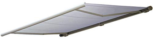 Mendler Elektrische Kassettenmarkise T122, Markise Vollkassette 4x3m - Acryl Creme
