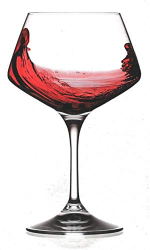 RCR Kristallweinglas Aria, 2er-Set, 1.0 Liter, Zylindrisch, Stielartig, Rot, Spülmaschinenfest, Made in Italy