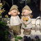 FHFY Garden Nains de jardin Bill et Berryl rose