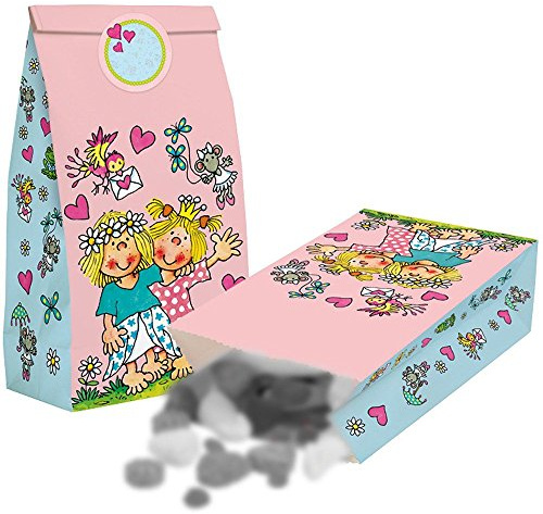 Lutz Mauder 10002 Prinzessin Miabella 8 Partytüten aus Kraftpapier incl. 8 Namenssticker