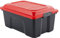 SUNDIS | Malle de Rangement LOCKER avec Couvercle - 40 Litres - Noir et Rouge
