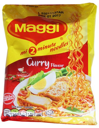 NBEK9 MAGGI 2 Minute Instant Noodles Curry Flavour 79g (Pack of 20), Yellow