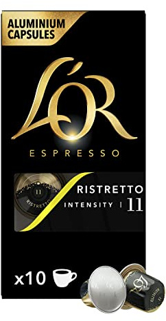L'OR Kaffeekapseln Espresso Ristretto, 10 Nespresso®* kompatible Kapseln für 10 Getränke