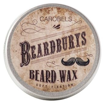 Beardburys Beard Wax, Cera de Fijación Suave para Barba y Bigote de Fijación Natural, Fórmula Ligera,Peinado Fácil, sin Parabenos, Apta para Todo Tipo de Barba 50 g