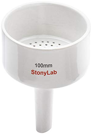 stonylab Imbuto Buchner in Porcellana 100mm, Imbuto per Filtro in Porcellana Buchner OD 10cm ID 8.7cm per Laboratorio