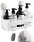 LEVERLOC Saugnapf Badregal Ohne Bohren Duschablage Saugnapf Kein Bohren Erforderlich Duschablage für Shampoo Conditioner Halter Duschkorb Kunststoff für Badezimmer Küche Organizer