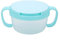 Kid 360 Rotation Double poignee Bol anti-eclaboussures Vaisselle Snack Bol Alimentation des contenants pour aliments Tasse d'aide pour enfants Tout-petits(bleu)