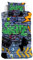 ESPiCO Wende Bettwäsche Sleep and Dream Graffiti Skater Skateboard Skate Blitz Mauer Kreise Sterne Dollar Renforcé, Größe:135 cm x 200 cm