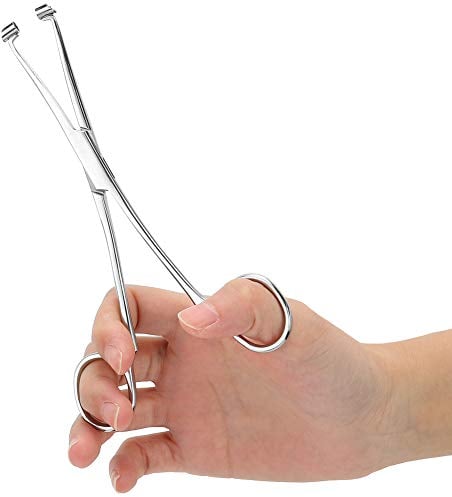 GAESHOW Pinza per Piercing, Strumento Piercing, Pinza per Setto in Acciaio Inossidabile, Pinza per Naso e Lingua, Pinza Professionale per Body Piercing Strumento Resistenza Alle Alte Temperature