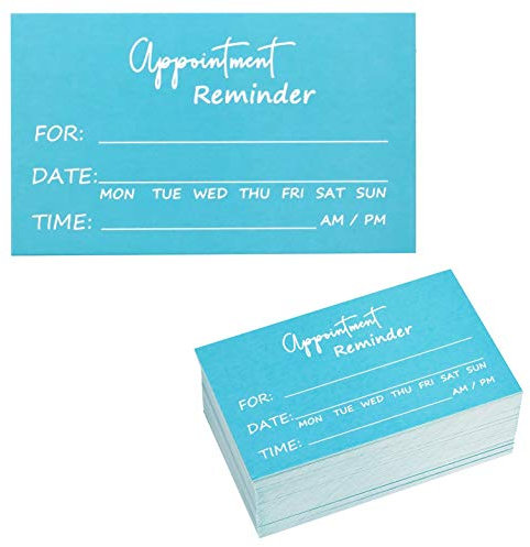 100 Appointment Card Minimalist Client Appointment Card Salon Makeup Artist Hair Stylist Nail Artist Beauty Care Lake Blue