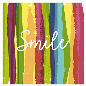 20 Lunch Servietten Bunte Streifen Smile 33 cm