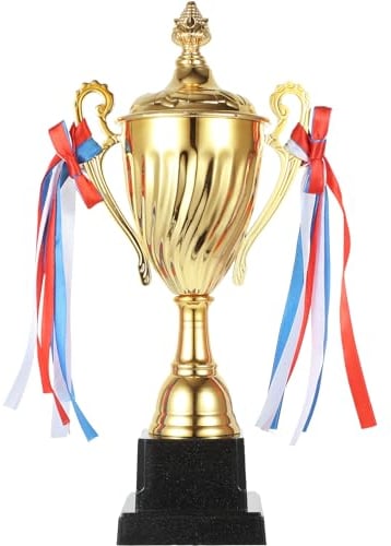 NUOBESTY Trophée d'or de 32,5 cm - Trophée de première place - Médailles en métal pour concours de grande orthographe - Prix - Jeu de basket-ball