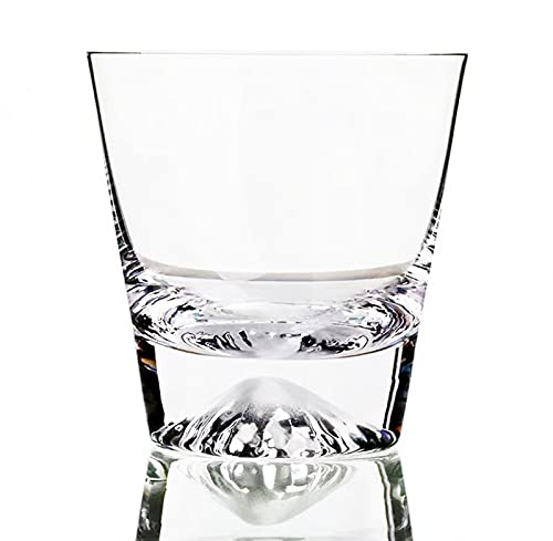 HNGM Tumblers Mount Fuji Snow Mountain Pure Crystal Whiskey Glass Mount Fuji Iceberg Sorbet Rock Glass Whiskey Glassware Water Tumbler (Capacity : 300ml, Color : Transparent)
