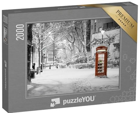 puzzleYOU: Puzzle 2000 Teile „London im Schnee“ – aus der Puzzle-Kollektion Jahreszeiten