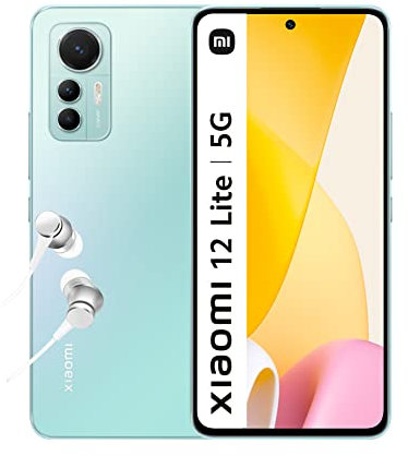 Xiaomi 12 Lite 5G Smartphone+Kopfhörer, 8+128GB Handy ohne Vertrag, 6.55” 120Hz AMOLED Display, 108MP Dreifach-Kamera, 4300mAh, 67W Turbo-Charging, Green (DE Version + 2 Jahre Garantie)