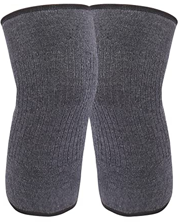 Ginocchiere Termiche Invernali in Cashmere Ginocchiere Invernali in lana per Adulti Ginocchiere in Lana Invernale Ginocchiere Ispessite Ginocchiere Anti-freddo per Sci, Ciclismo, Corsa (Grigio)