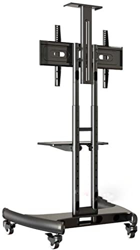 LCD tv Cart Flat Panel Plasma Trolley Stand with Camera Tray Shelf