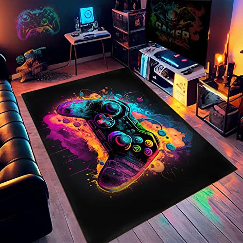 NEBOTON Gaming Rug - Game Room Rug for Boys Bedroom, Gamer Carpet for E-Sports Game Room or Living Room 60x40 inches