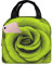 XVBCDFG Bolsa de almuerzo con rosa verde, fiambrera aislada para mujeres y hombres, bolsa de mano ligera y duradera para la escuela de oficina