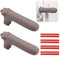 UFURMATE Door Handle Covers, 2Pcs Grayish Purple Silicone Door Handle Glove Covers Cat Claw Shape Door Knob Covers Safety Door Knob Protector with Anti-Collision Adhesive Strip