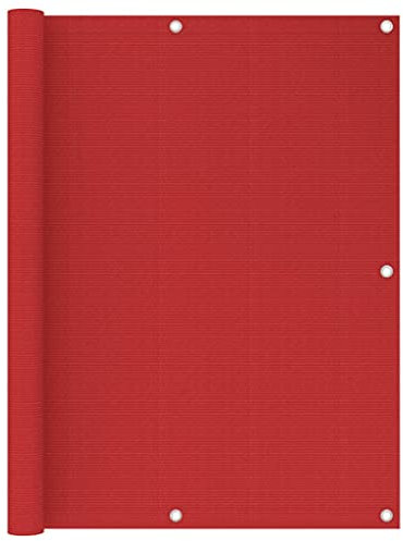 HIGSOSE Brise-Vue pour Balcon 120x300 cm Rouge PEHD Respirant Couverture de Confidentialité Écran de Jardin Résistant à Moisissure et aux UV Auvent Extérieur Structure en Tissu Ouvert