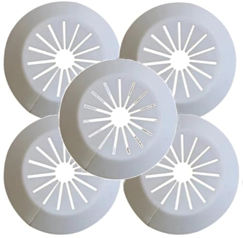 5 Stück Flansch Rohrabdeckung Dekoration Rosette Kragen Rohrabdeckung Heizkörper für Wand Rohr Dekoration (50-78mm, Weiß)