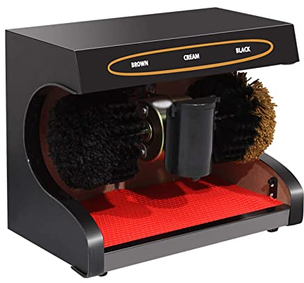 Cireuse à chaussures automatique, machine de nettoyage de chaussures, machine à cirage électrique avec brosse à chaussures, induction automatique, convient pour un usage domestique ou public, noir mat