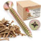 LUN FIX Universalschraube 4,0x35 mm - 1kg (550stk) |Kreuzschlitz PZ2 | Senkkopf | Holzschrauben | GelbVerzinkt | Mehrzweckschrauben| Kreuzschlitzschrauben