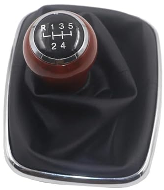 Auto Schalthebel Für VW Für Golf 4 IV Für MK4 Für GTI Für R32 12MM Holz Schaltknauf Hebel Shifter Staub Jacke Gang Schaltkopf (Size : 1)