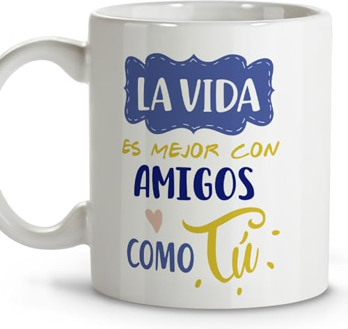 Mejor amigo. Tazas originales para regalar. Tazas desayuno. Regalos originales para amigos. Taza cerámica 330 ml