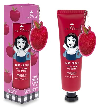 Mad Beauty Disney Snow White Hand Cream and Nail File Set, Shea Butter and Apple Fragrance, Cruelty Free Beauty, Skincare Gift for Women, Adults and Teens