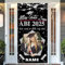 Dicodes Personalisierte Graduation Tür Banner ABI 2025 Prüfung Bestanden Zeichen Dekorationen Banner für Graduation Party(Schwarz und Silber)